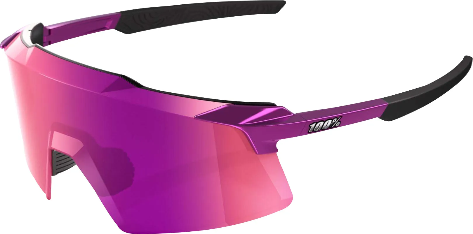 100% Aerocraft Cycling Sunglasses - Gloss Purple Chrome