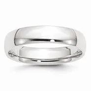 10k White Gold 5mm Lightweight Comfort Fit Wedding Band Ring