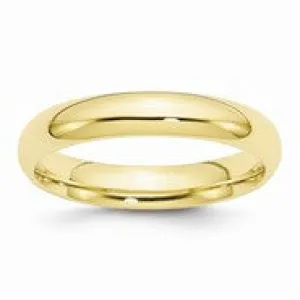 10k Yellow Gold 4mm Standard Comfort Fit Wedding Band Ring