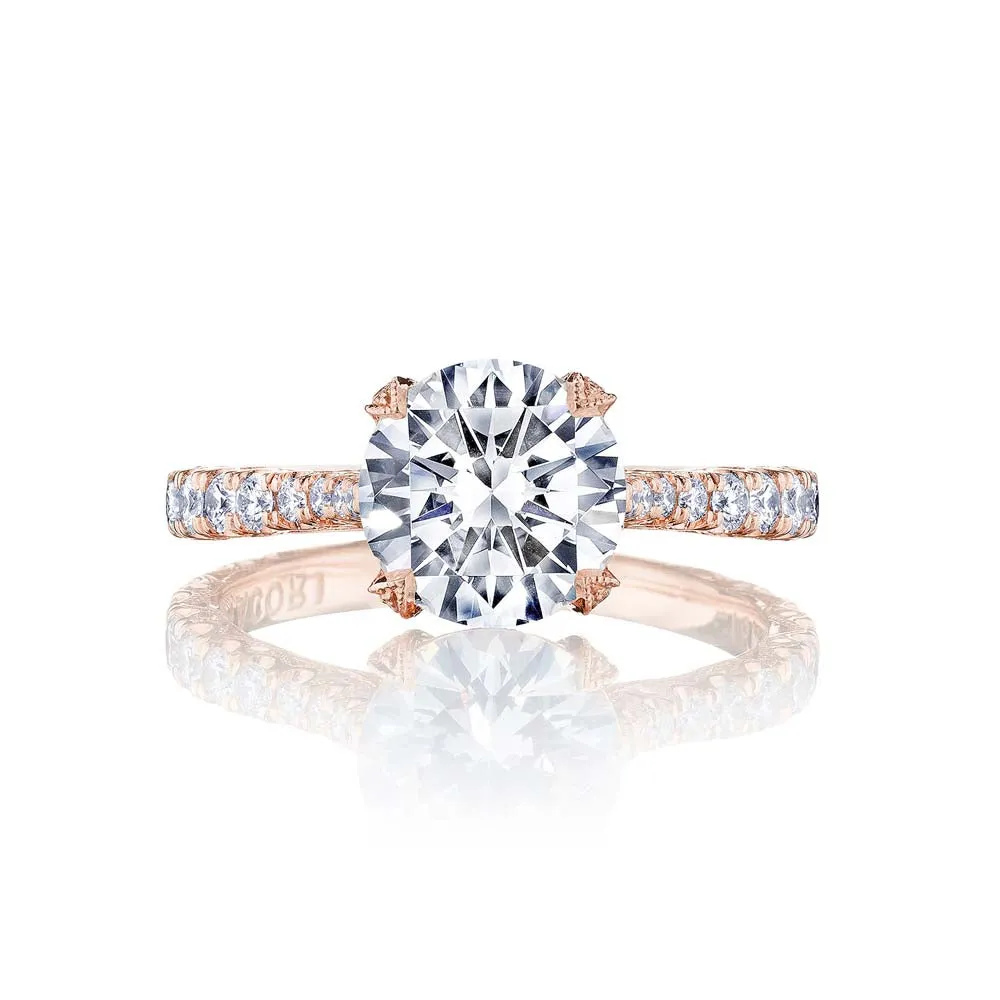 18k Rose Gold Pave Diamond RoyalT Engagement Ring