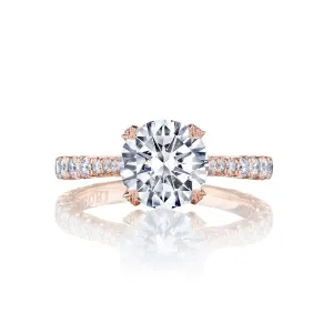 18k Rose Gold Pave Diamond RoyalT Engagement Ring