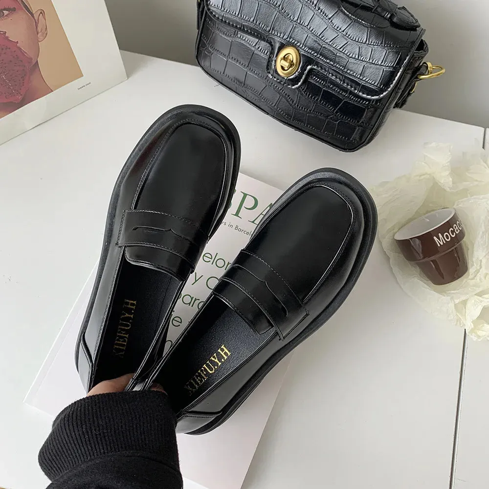 Aiertu Mary Jane Shoes JK Commuter Uniform Loafers Women Lolita Shoes Girls Japanese School College Gothic Mocassins Leather Flats