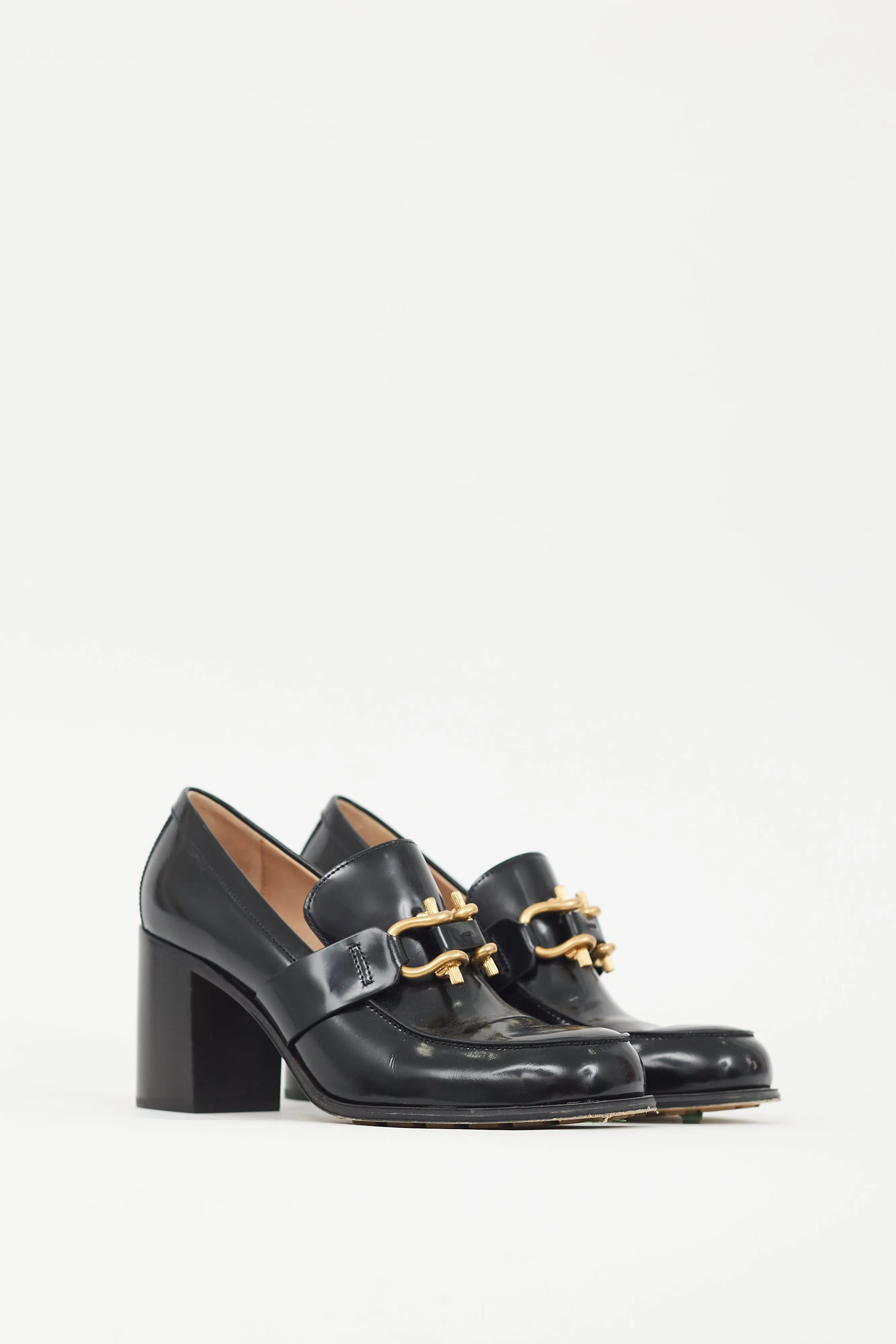 Black & Gold Patent Leather Monsieur Loafer