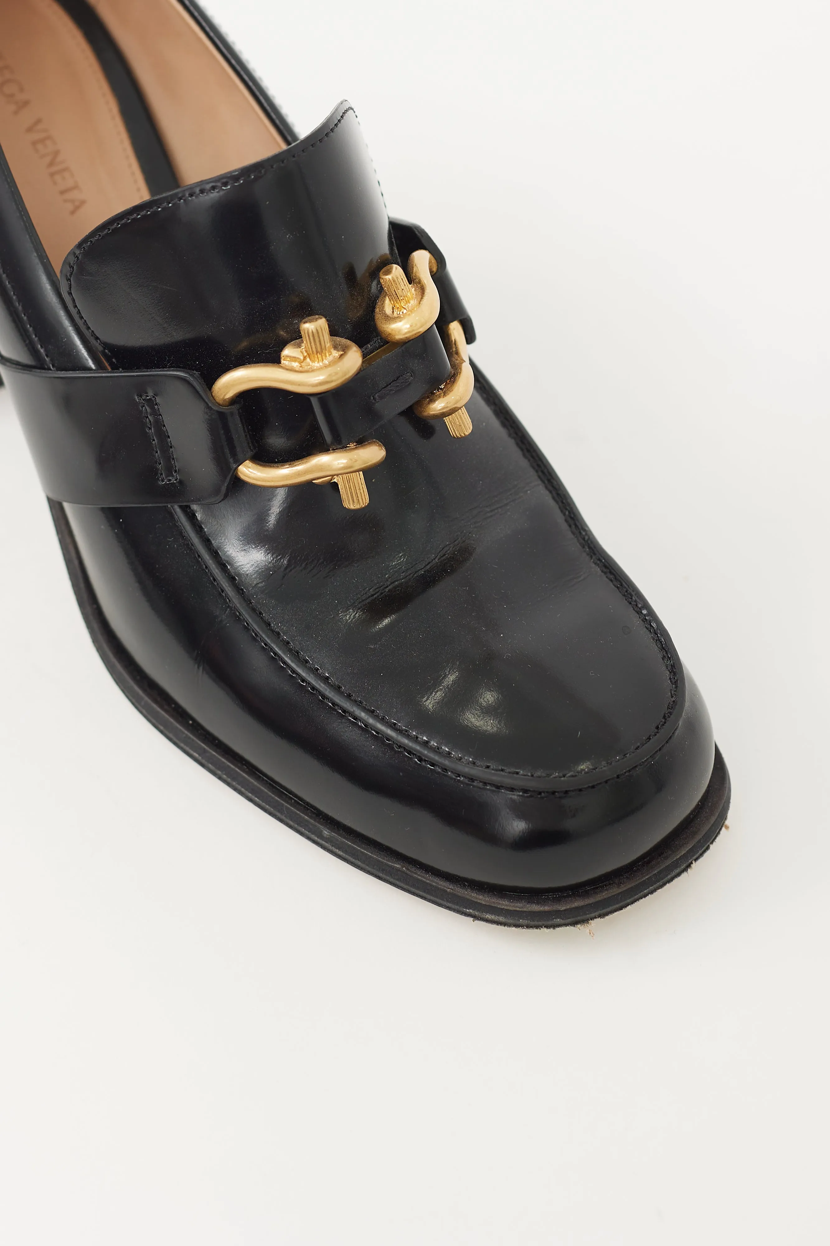 Black & Gold Patent Leather Monsieur Loafer