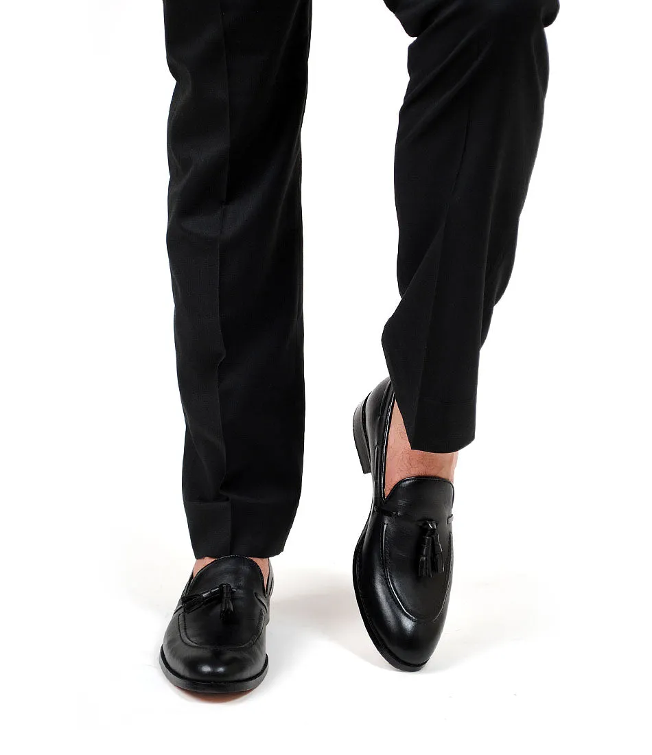 Black Tassel Loafers