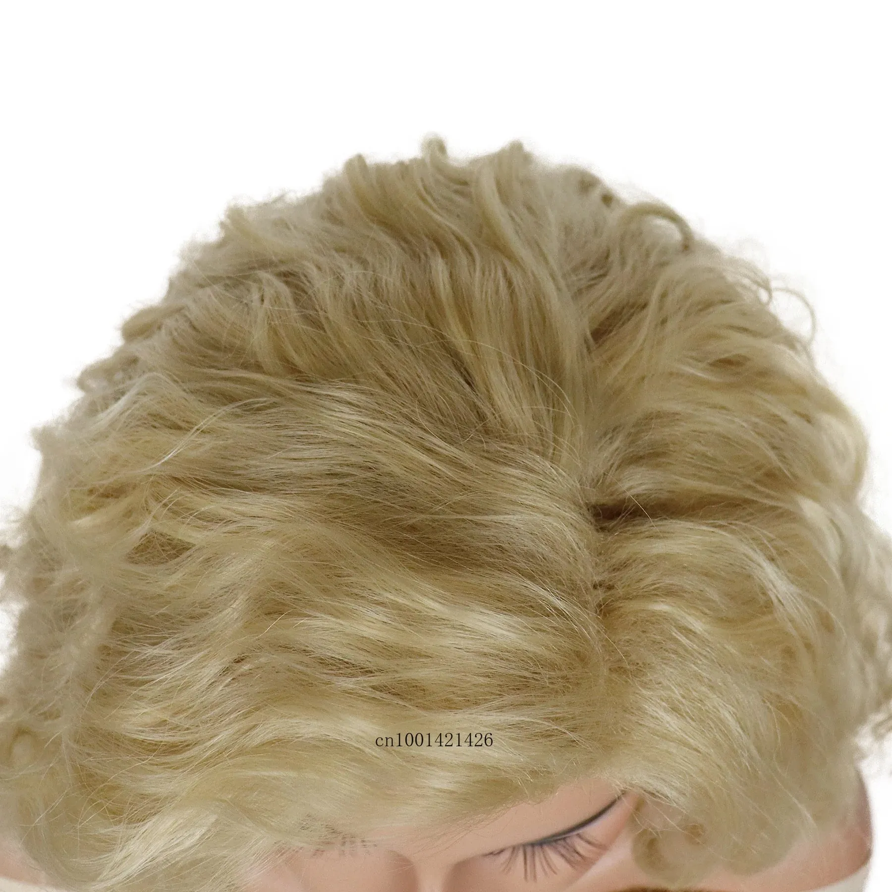 Blonde Wig Long Curly Hair Synthetic Fiber 28 Inch Water Wavy Curly Wigs Female Natural Hairstyles Daily Use Carnival Party Wigs