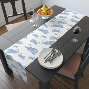 Blue Octopus Cotton Table Runner