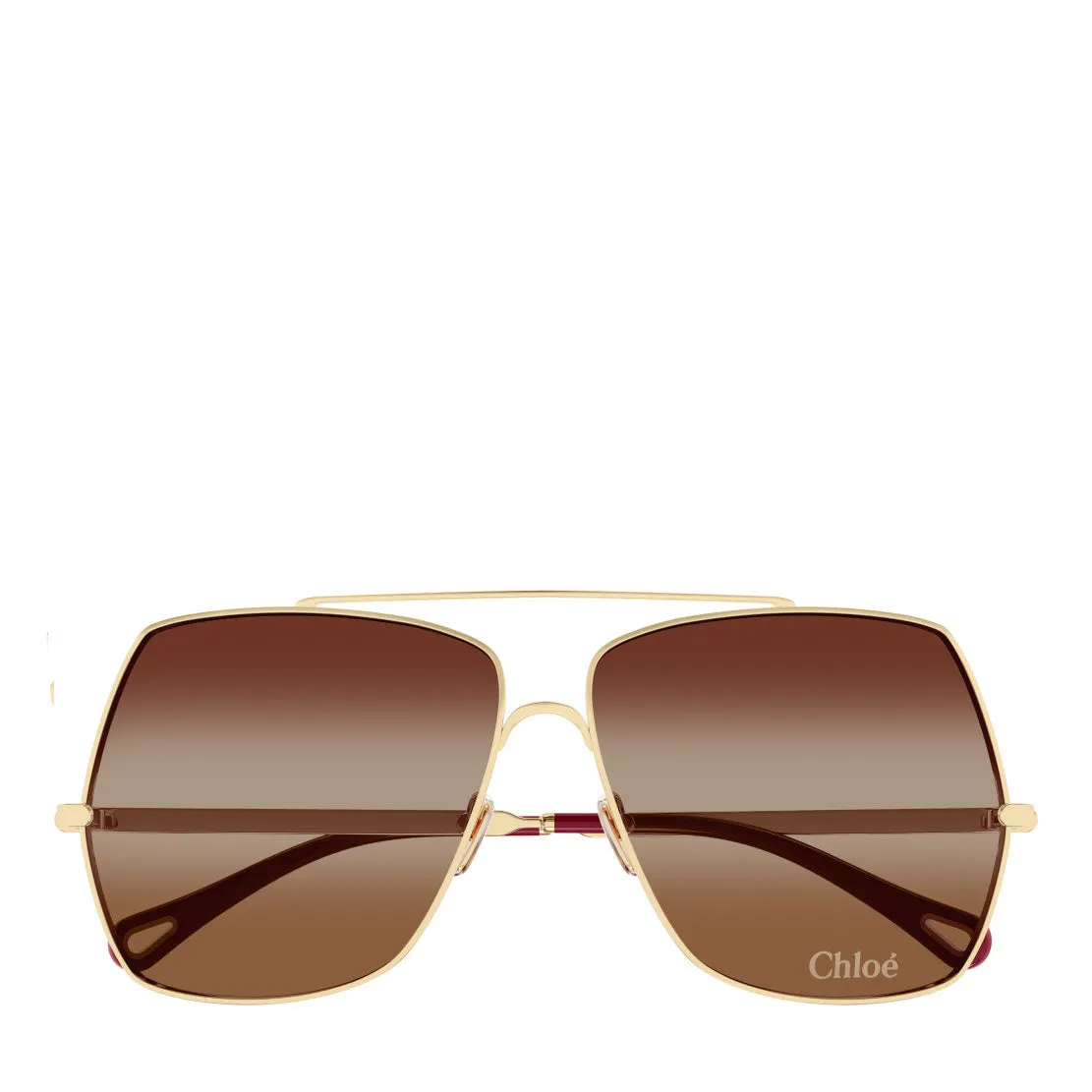 Chloe Sun CH0278S Aviator, Gold/Red