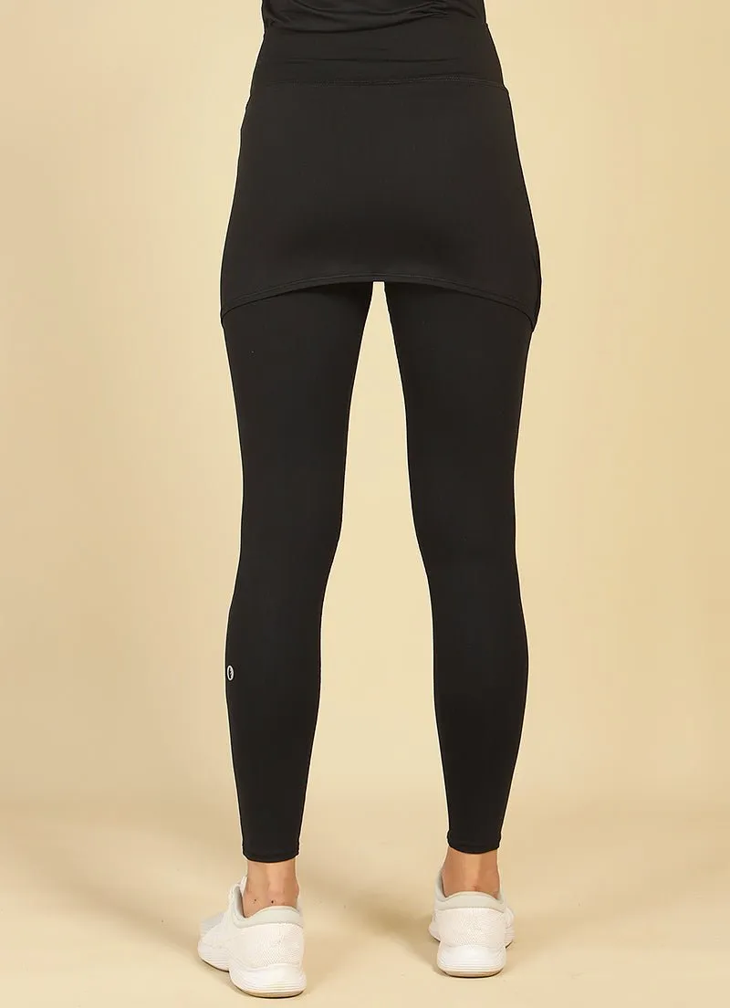 Comfort Skirted Legging (Black)