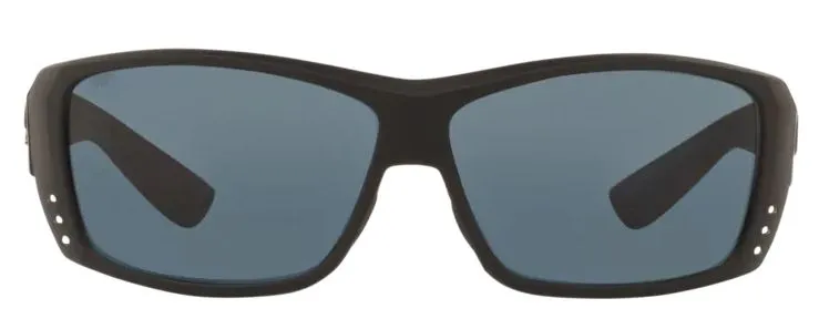 Costa Del Mar Mens Cat Cay Blackout Frame - Gray 580 Plastic Lens - Polarized Sunglasses