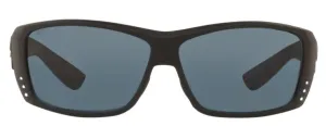 Costa Del Mar Mens Cat Cay Blackout Frame - Gray 580 Plastic Lens - Polarized Sunglasses