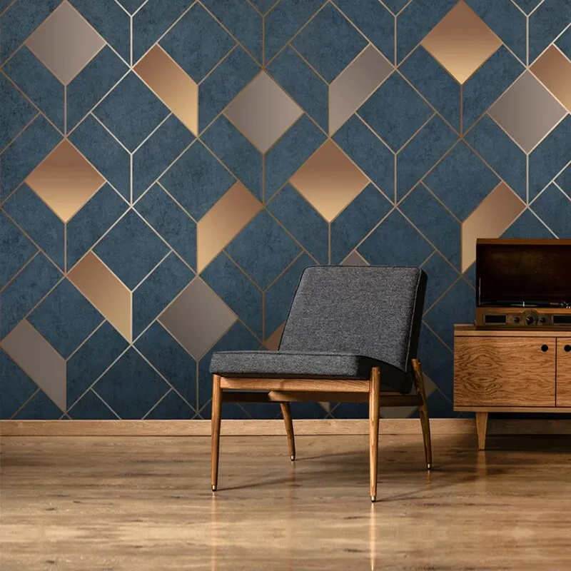 Custom Mural Wallpaper Creative Geometric Pattern (㎡)