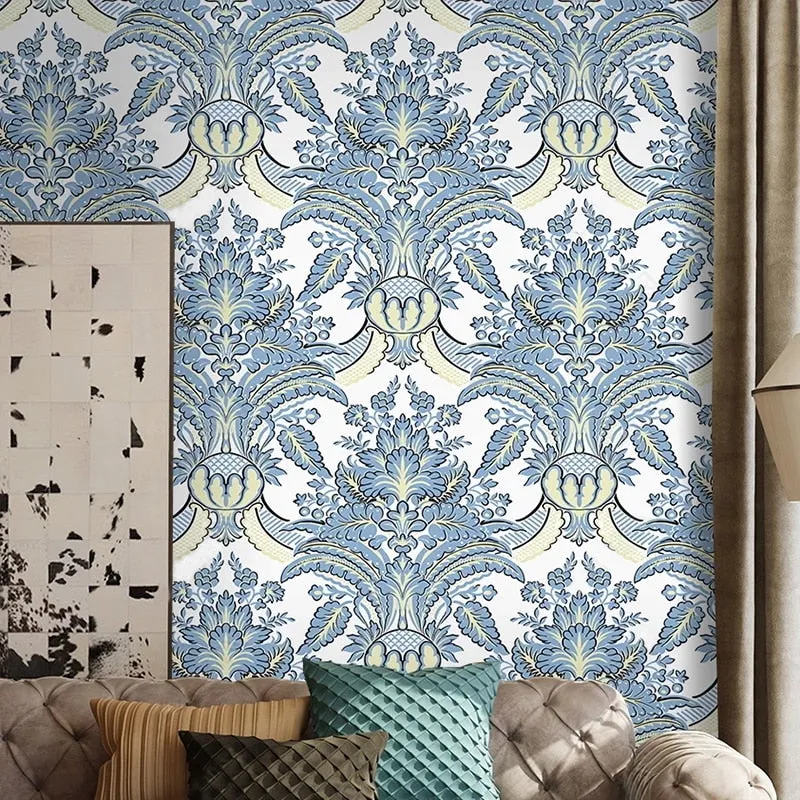 Custom Mural Wallpaper European Style Damascus Pattern (㎡)