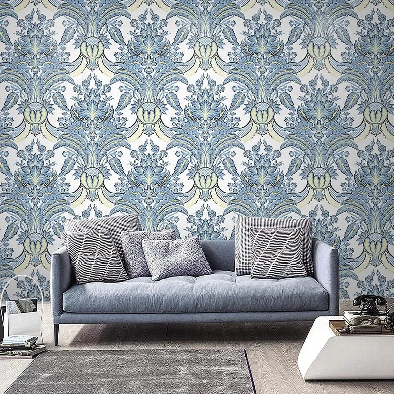 Custom Mural Wallpaper European Style Damascus Pattern (㎡)