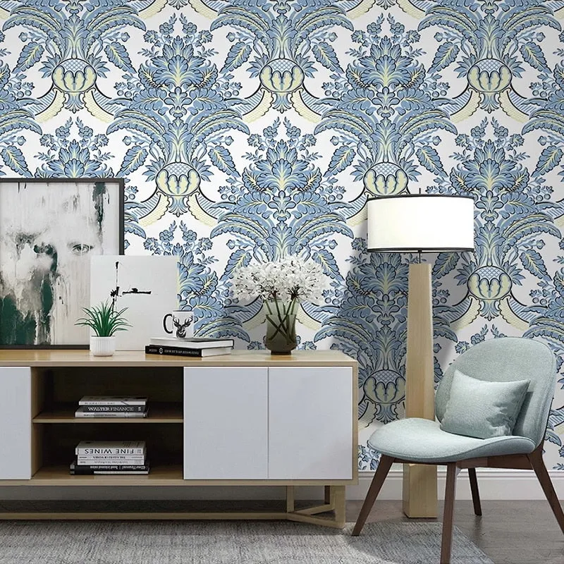 Custom Mural Wallpaper European Style Damascus Pattern (㎡)