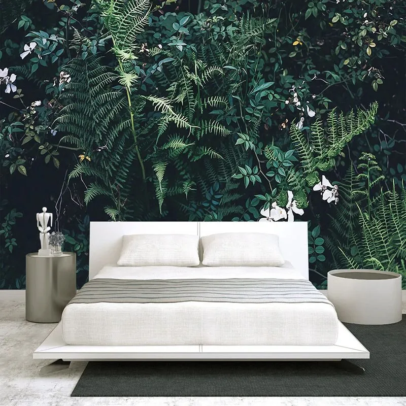 Custom Wallpaper Modern Mural Green Plant Leaf (㎡)