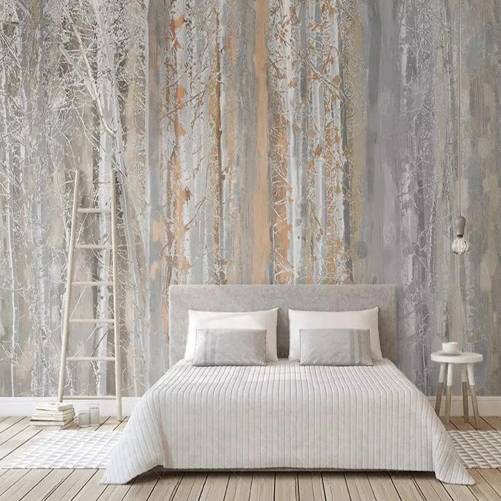 Custom Wallpaper Mural Oil Painting Effect Forest (㎡)