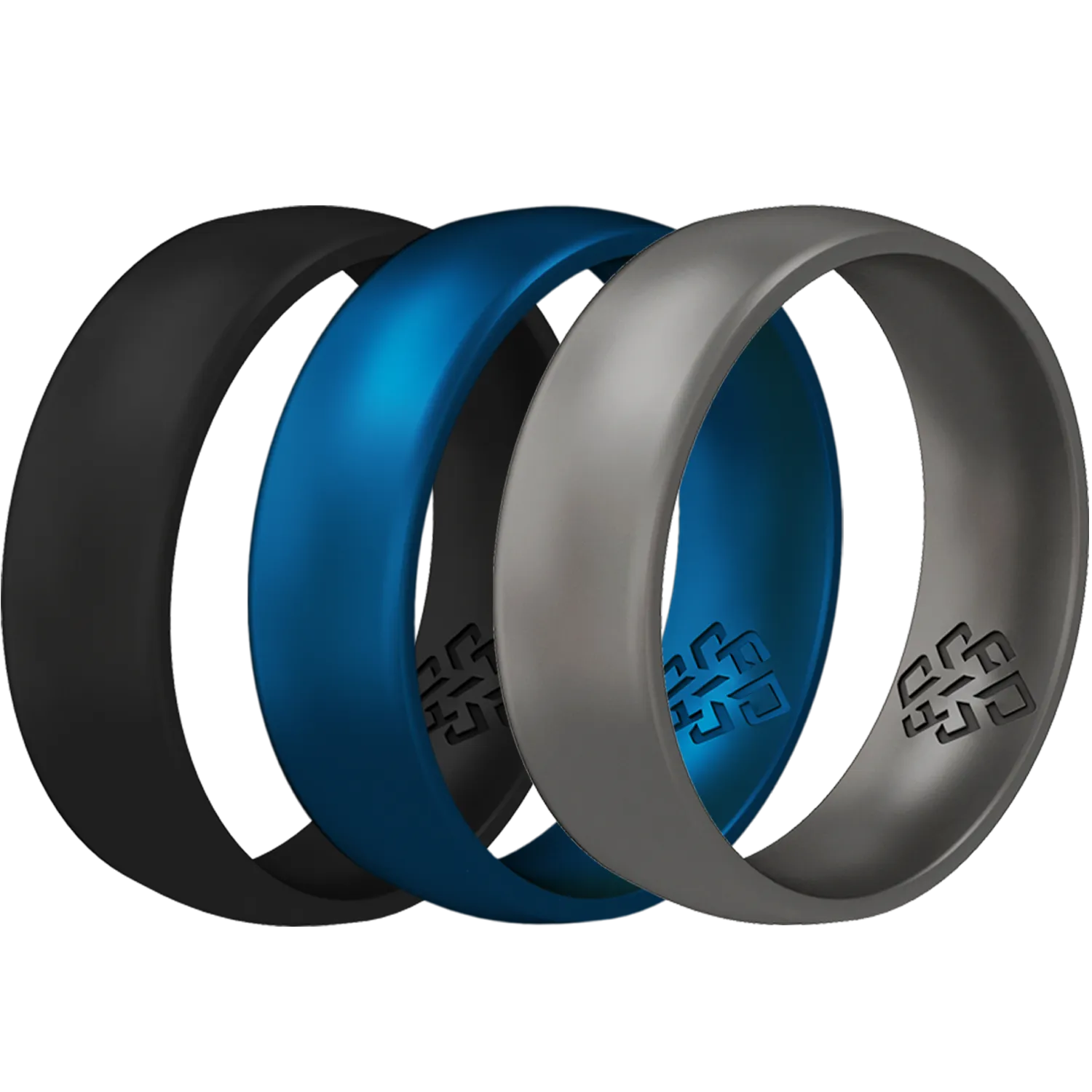 Deep Ocean 3-Pack Breathable Silicone Ring For Men