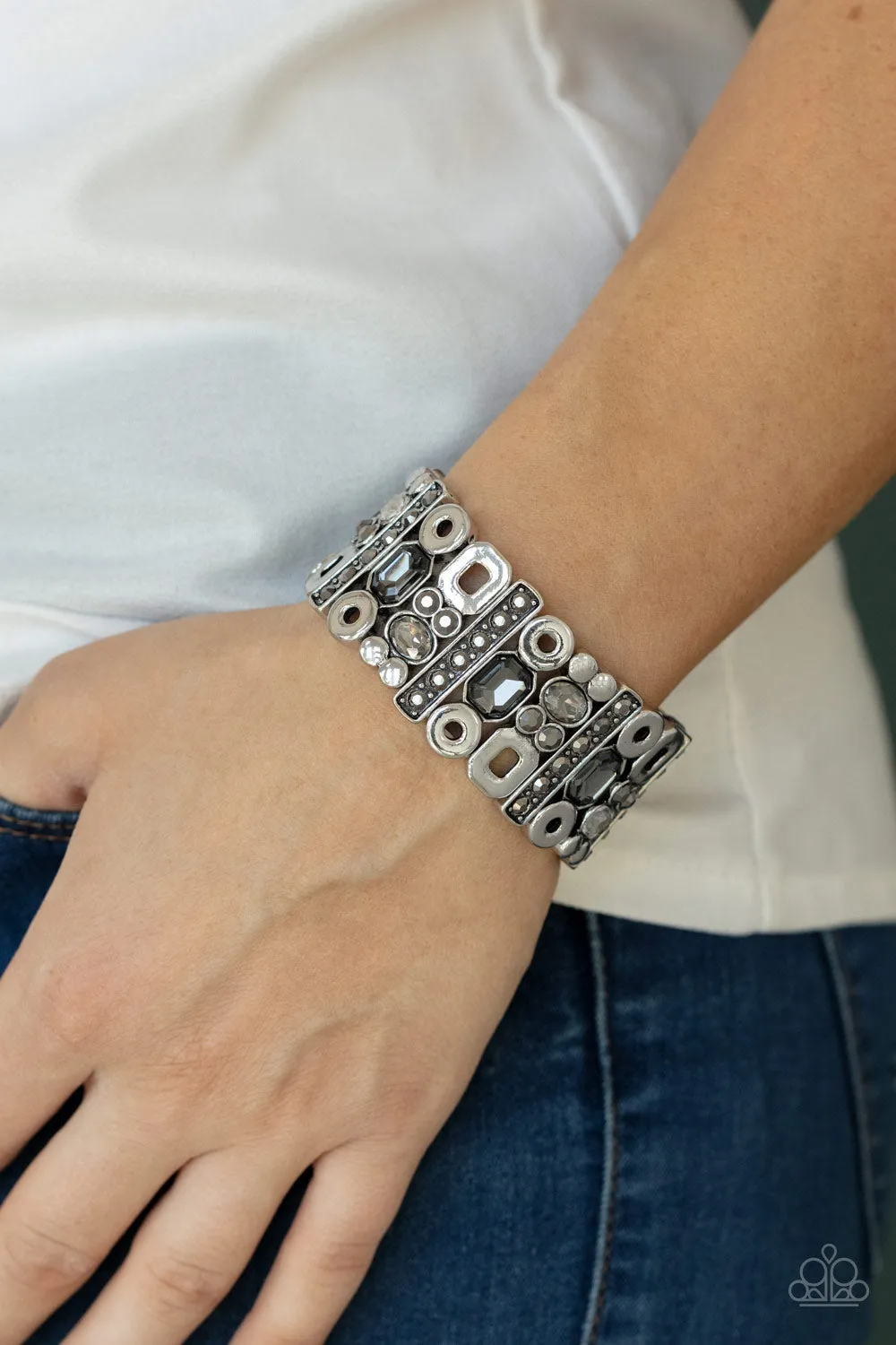 Dynamically Diverse Silver-Bracelet