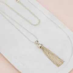 Gold J1 Favorite Tassel Necklace**