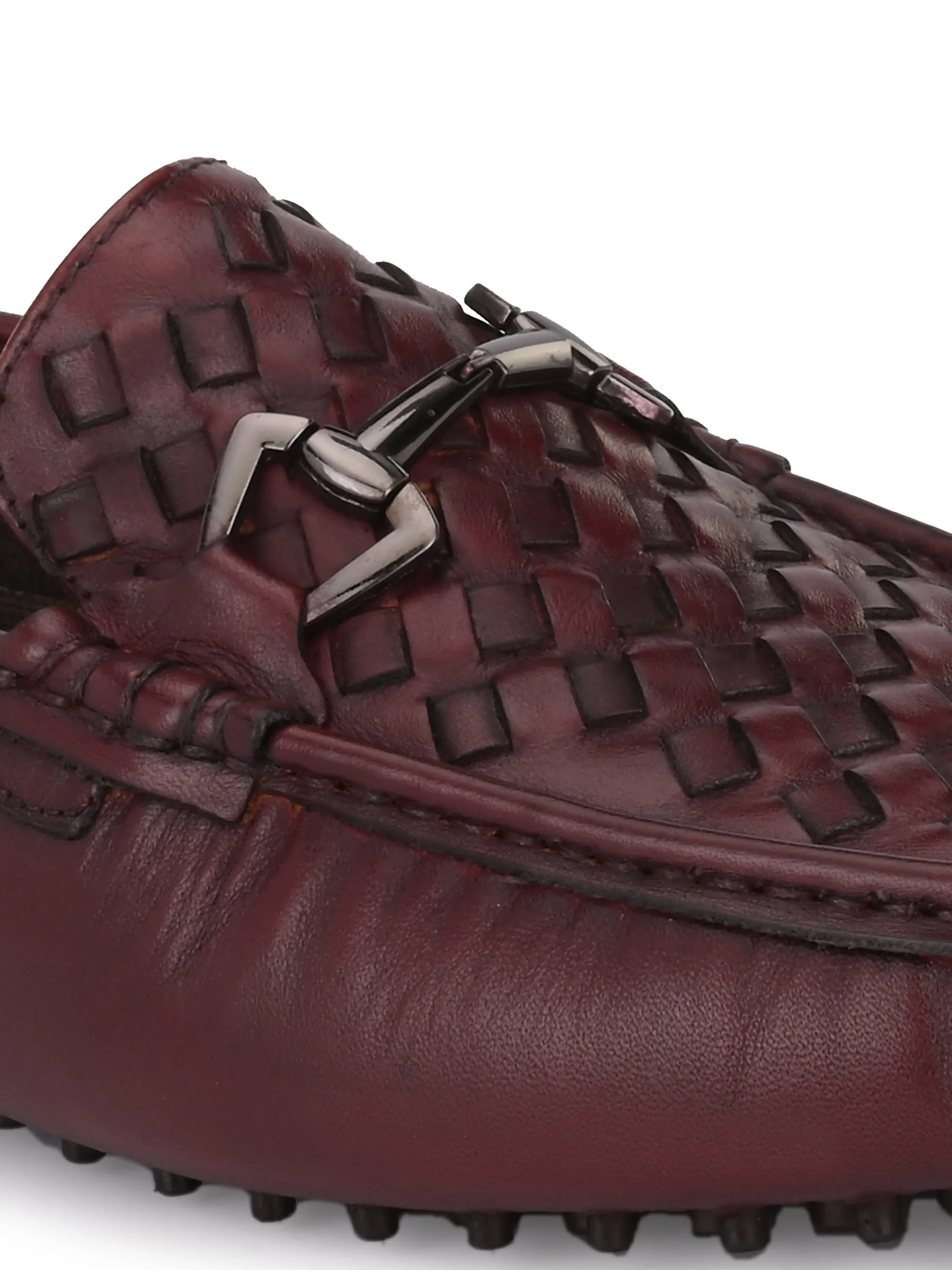 Hammel Cherry Textured Loafers