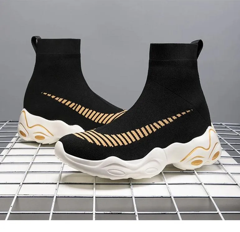 High Top Men Sneakers Women Elastic Socks Women Casual Shoes Unisex Trainers