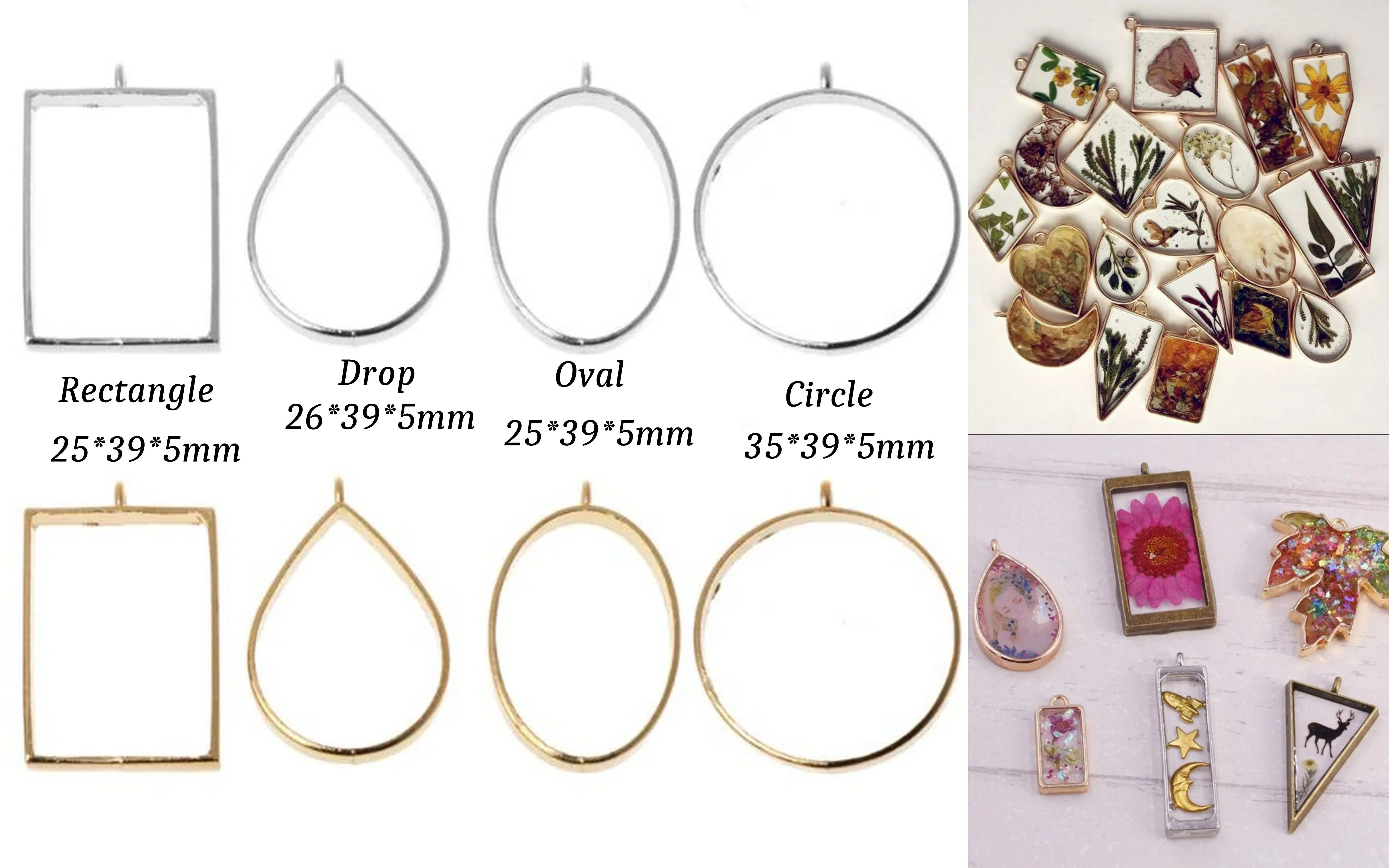 Hollow open bezel charm Frames for making resin Pendants and Earrings!