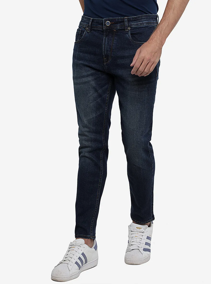 Ink Blue Washed Rider Fit Jeans | JadeBlue