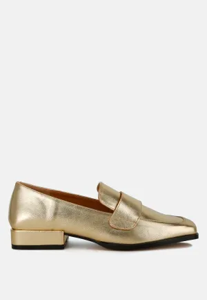 Jongs Metallic Penny Loafers