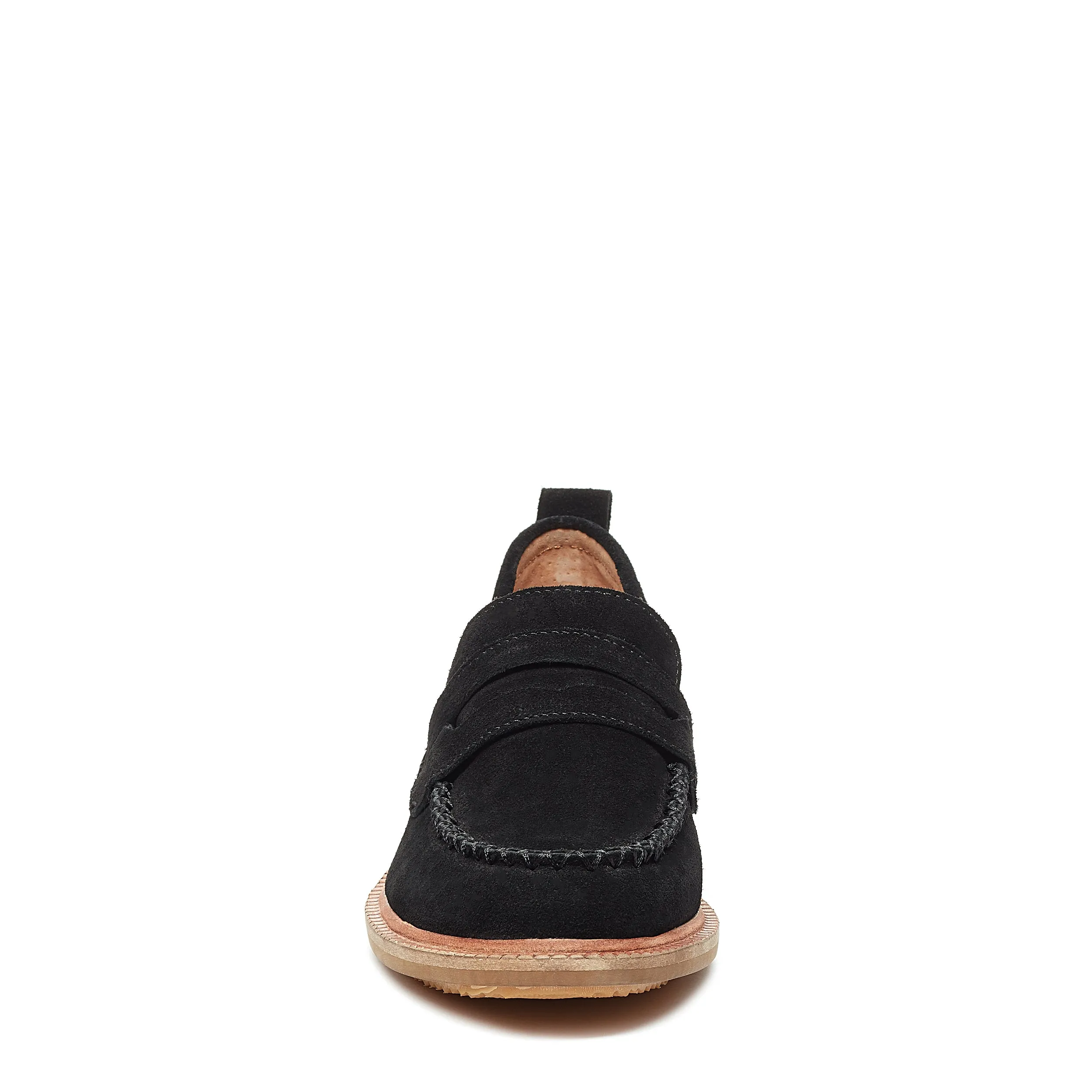 Lens Black Suede Loafers