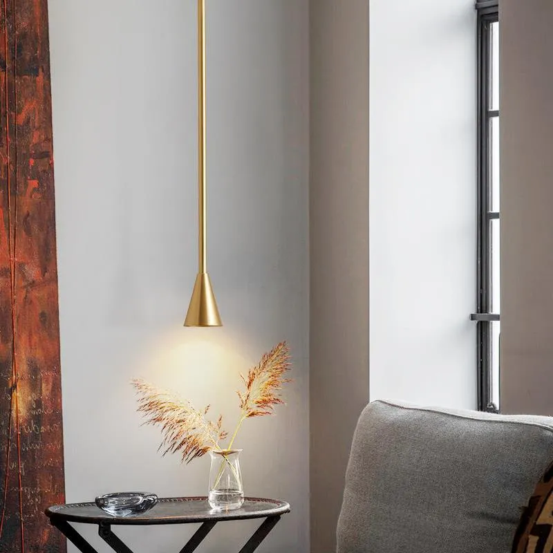 Luxury Copper Bedside Chandelier Nordic Minimalist Light