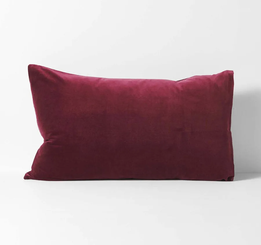 Luxury Velvet Standard Pillowcase Merlot