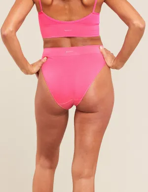 LYOLYTE® Ribbed High Leg Brief - McGrath Pink