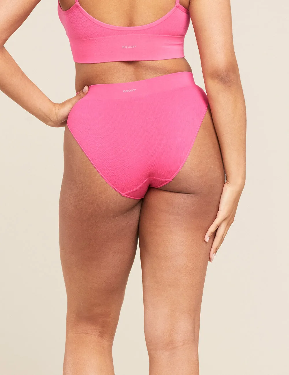 LYOLYTE® Ribbed High Leg Brief - McGrath Pink