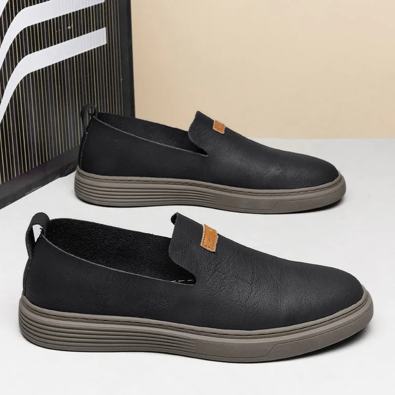 Men Fashion Leather Driving Shoes Casual Leather Shoes Slip On Loafers | 23004