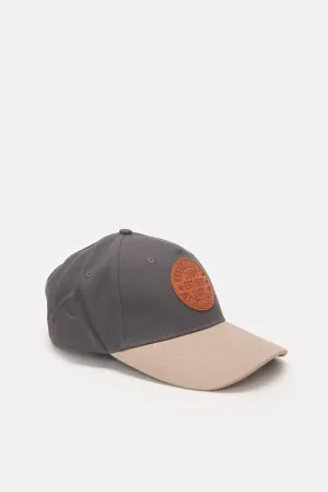 Men Multicolour Cap With Pu Patch