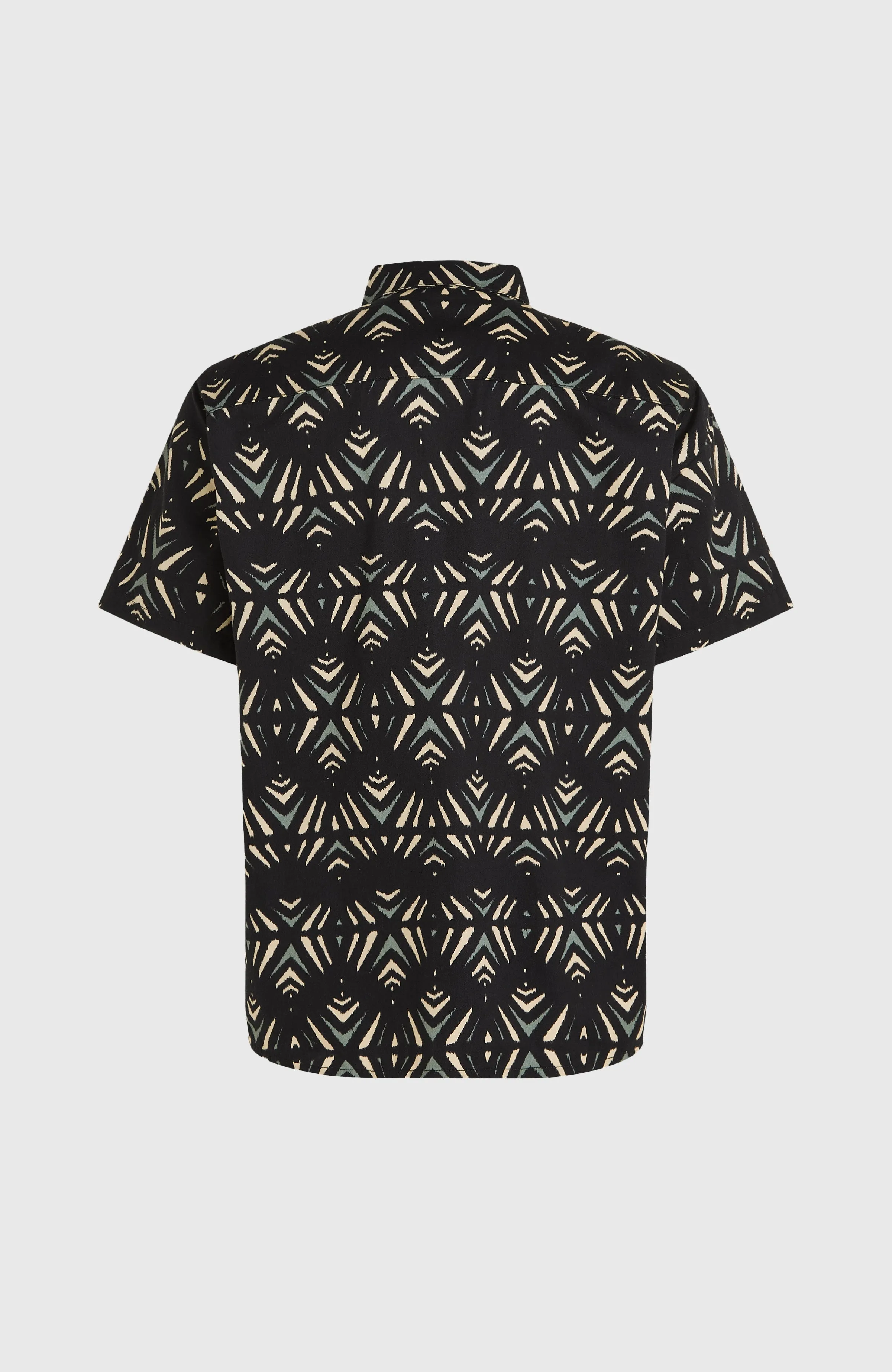 Mix and Match Beach Shirt | Black Fade IKAT