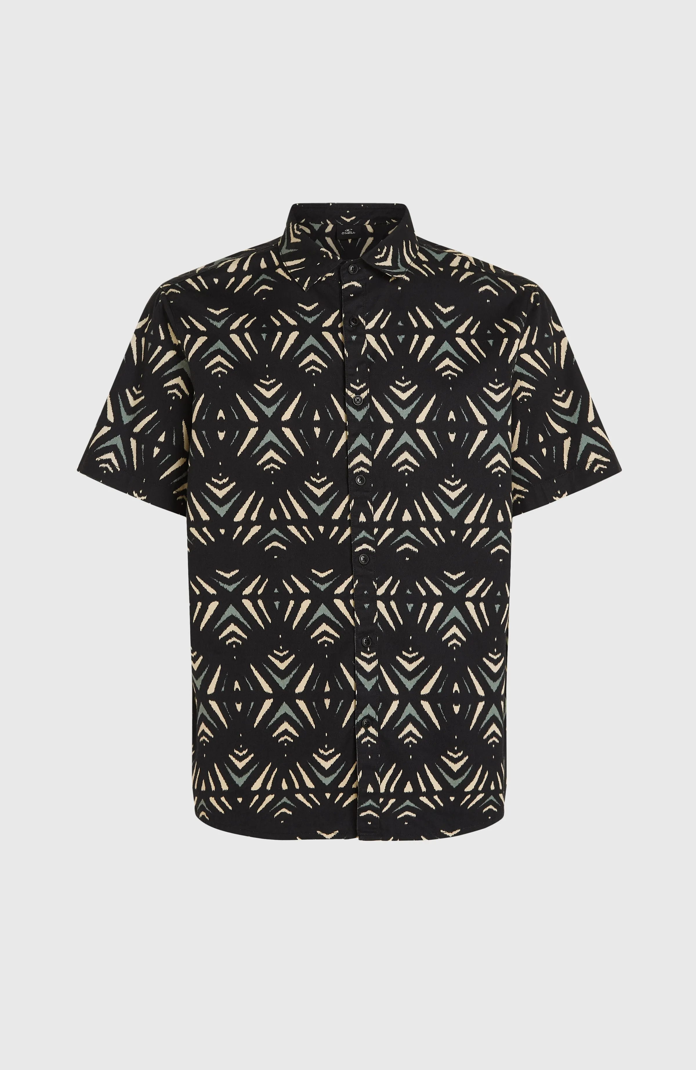 Mix and Match Beach Shirt | Black Fade IKAT