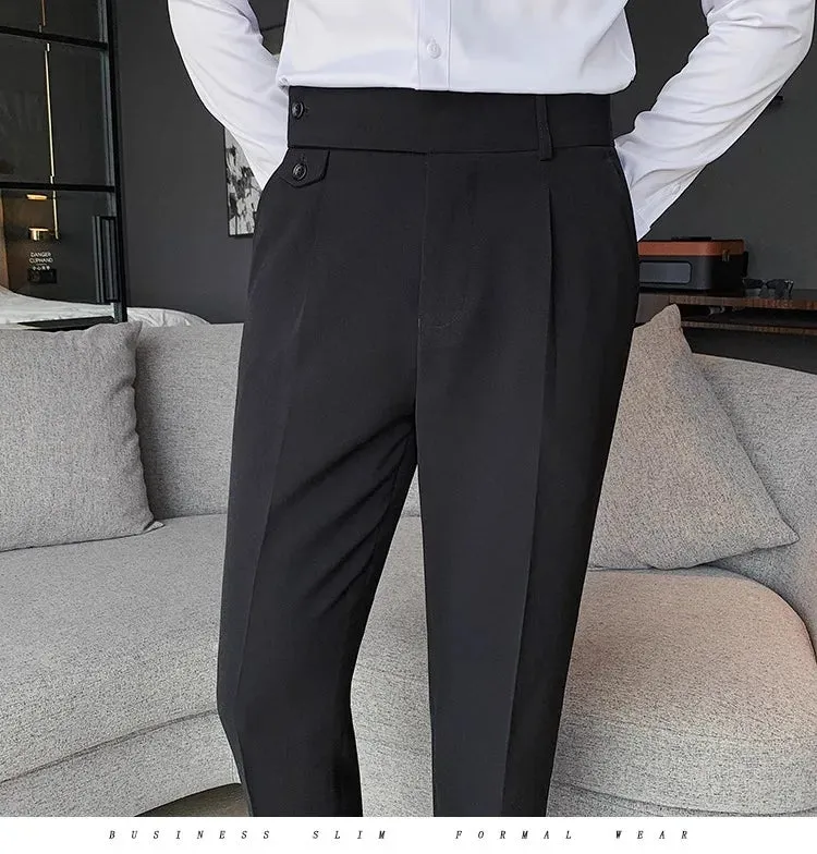 Modern 1 button Waist Suit Trousers