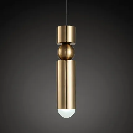 Modern LED Pendant Light Gold Metal Light Fixture Bulb Included