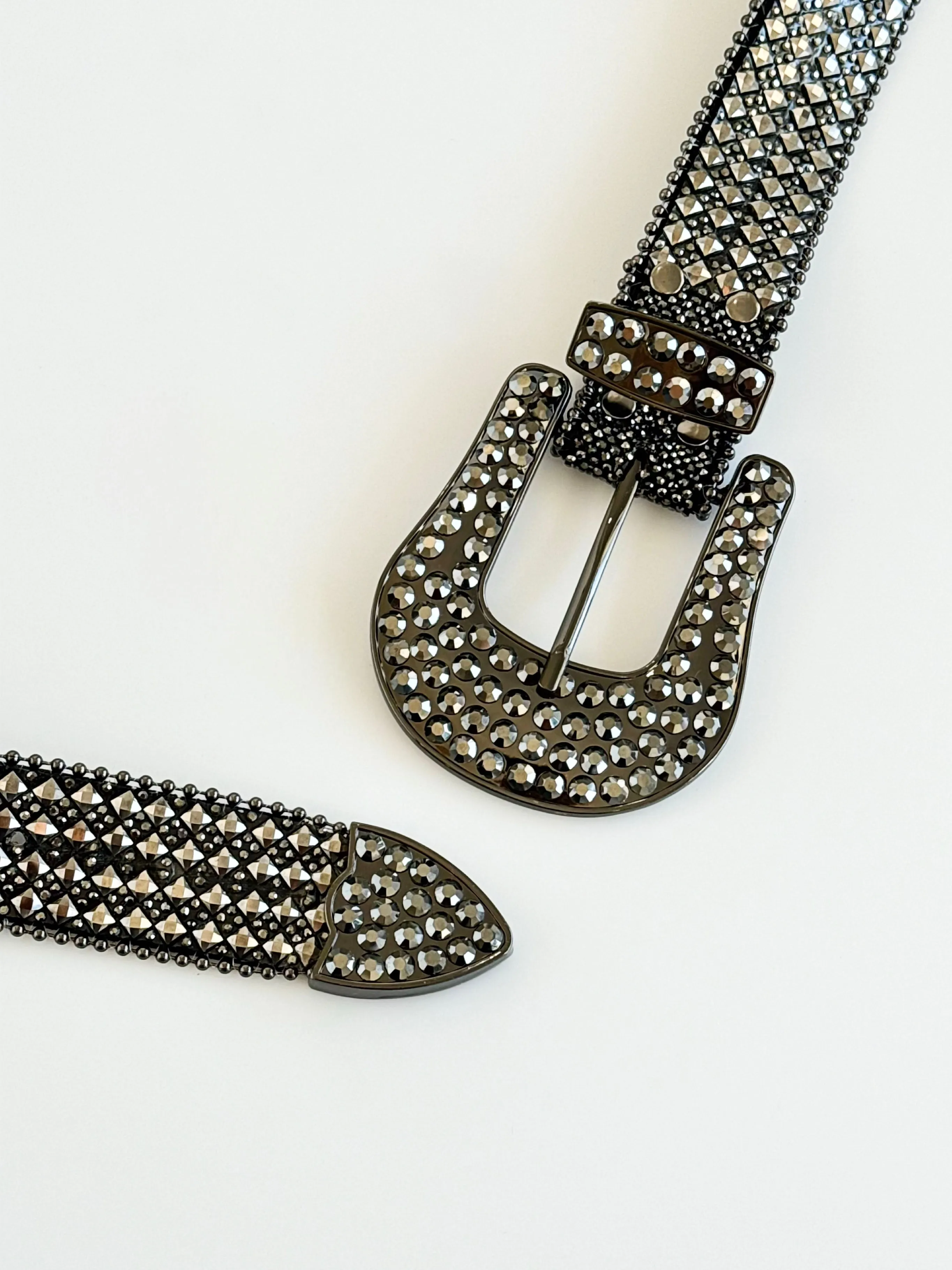 Noir Glam Buckle Belt