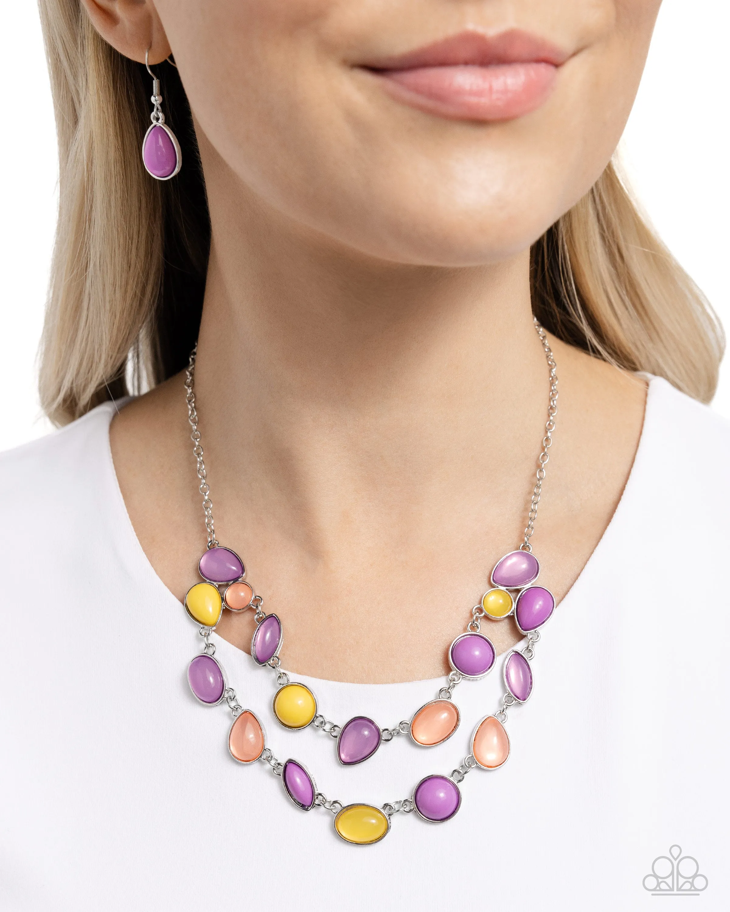 Paparazzi Variety Vogue Purple Necklace & Earring Set