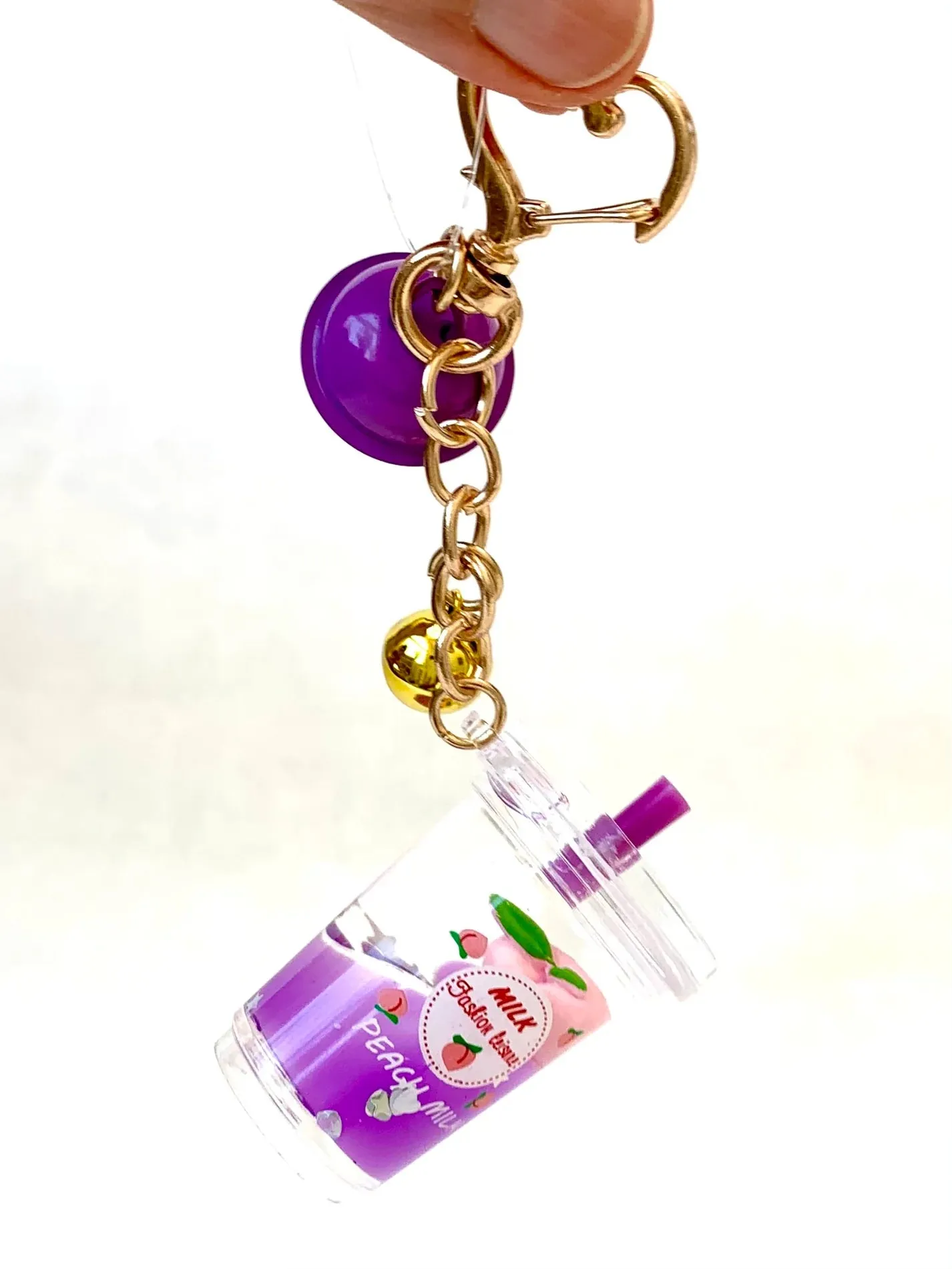 Peach Milk Floaty Key Ring