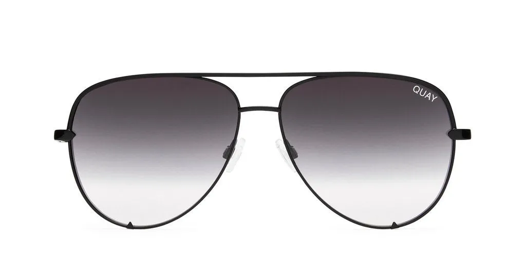 Quay X Desi Perkins High Key Mini Sunglasses Black Smoke