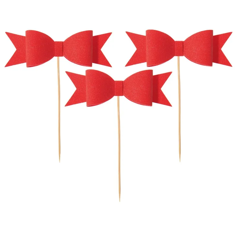 Red Bow Picks (6 pack)