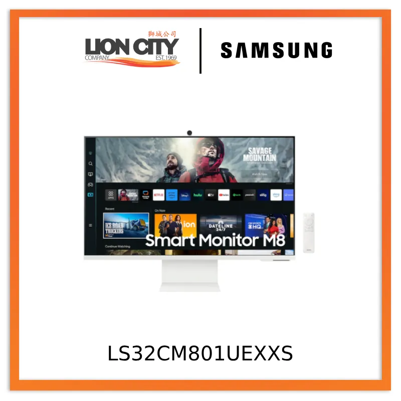 Samsung LS32CM801UEXXS 32" 4K Smart Monitor M8 M80C (White)