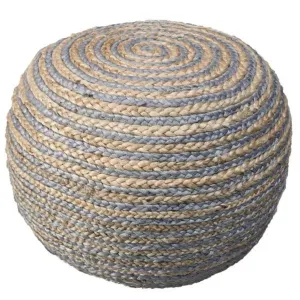 Serena 99702NGY Natural/Grey Pouf