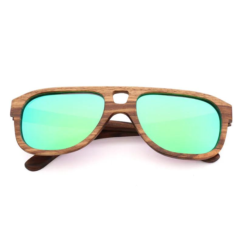 Unisex Wooden Frame Polarized Sunglasses Timeless Style for All, lioness-love