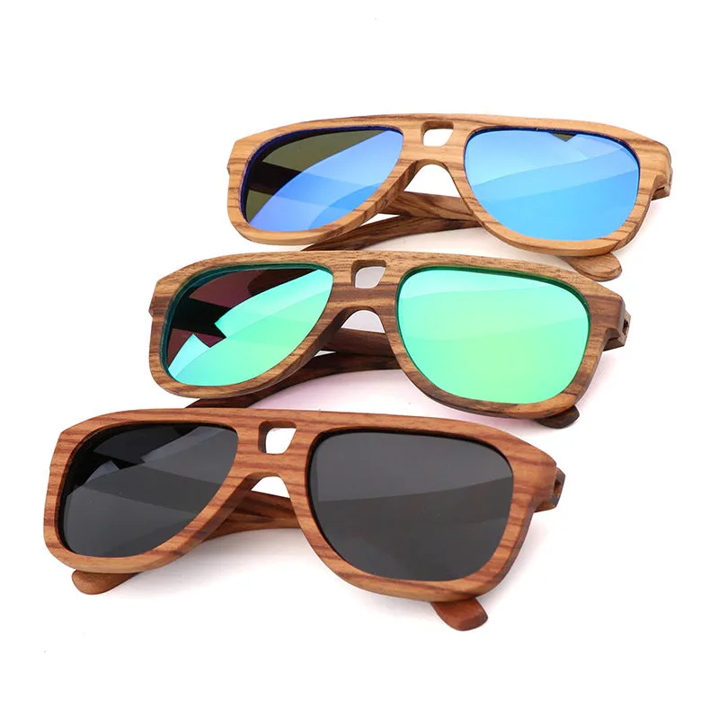 Unisex Wooden Frame Polarized Sunglasses Timeless Style for All, lioness-love