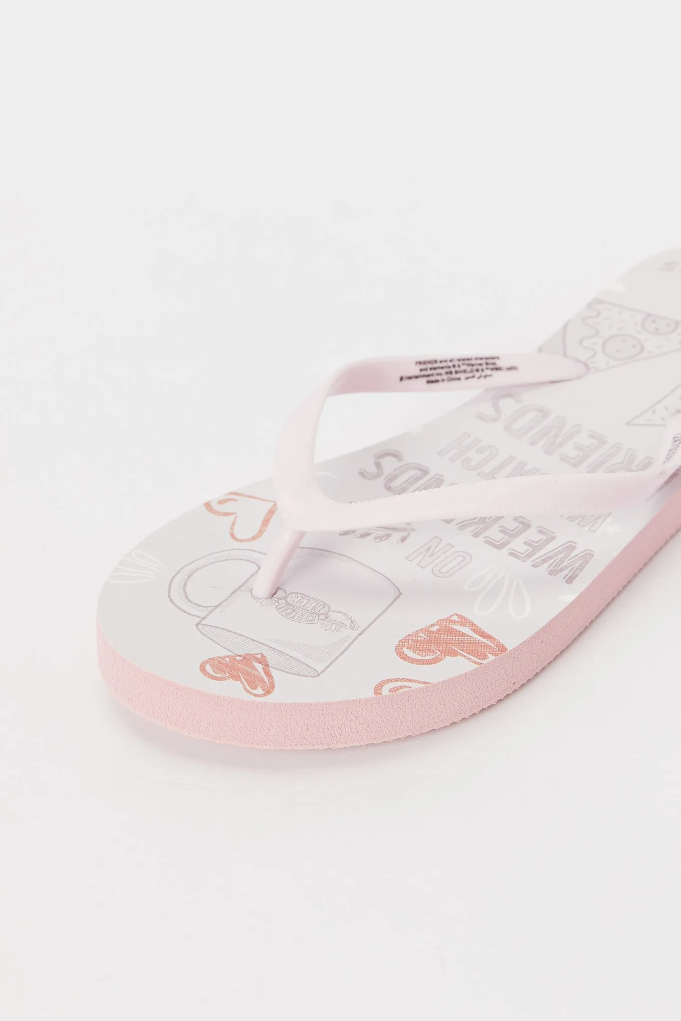 Women Pink Printed Flip Flop